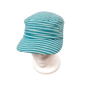 Duluth Trading Co. Turquoise & White Striped Cap